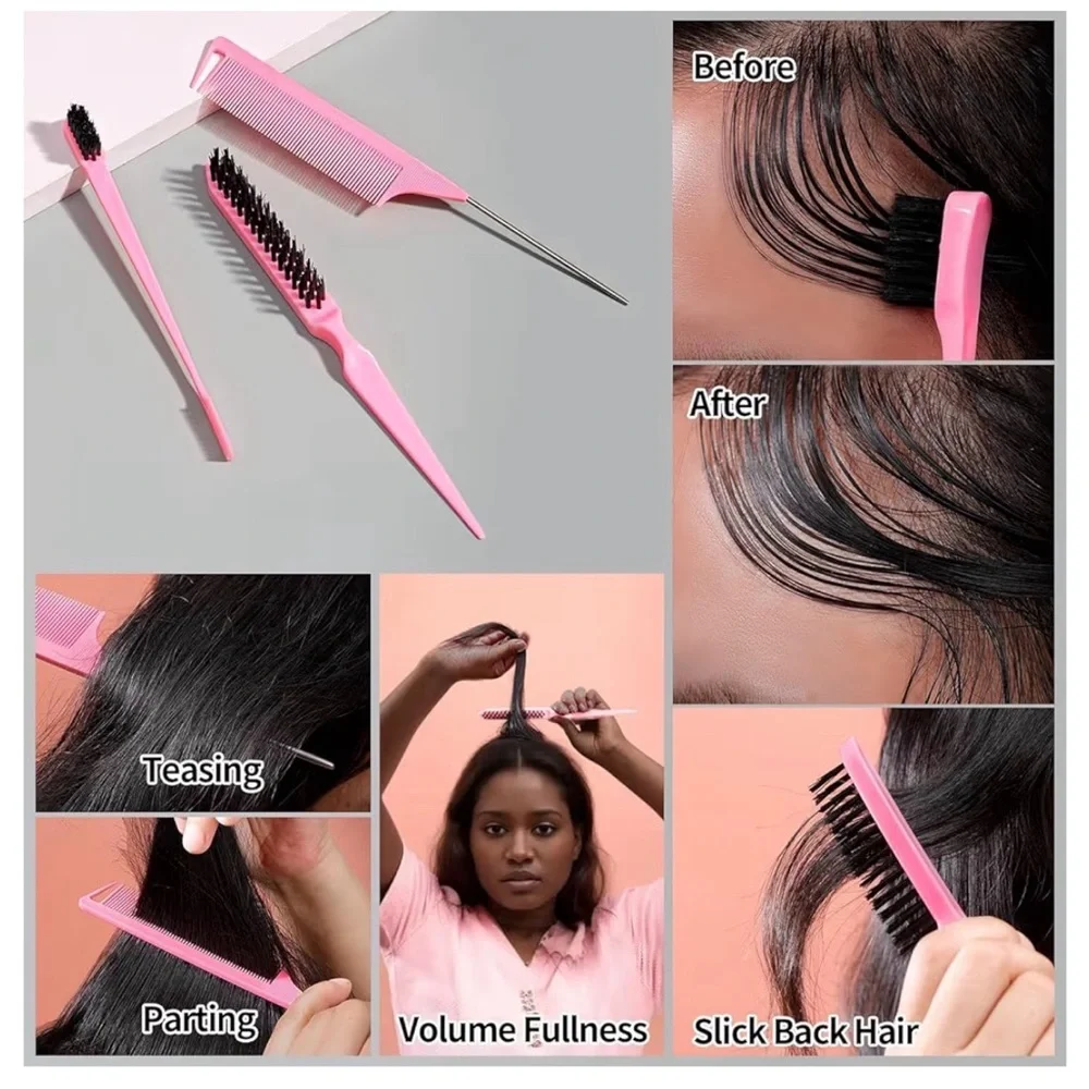 Hair Wax Stick Set hair brush and comb included.